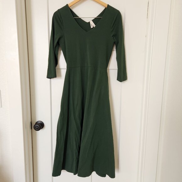 Pact Apparel Fit and Flare dress Medium - Picture 2 of 4